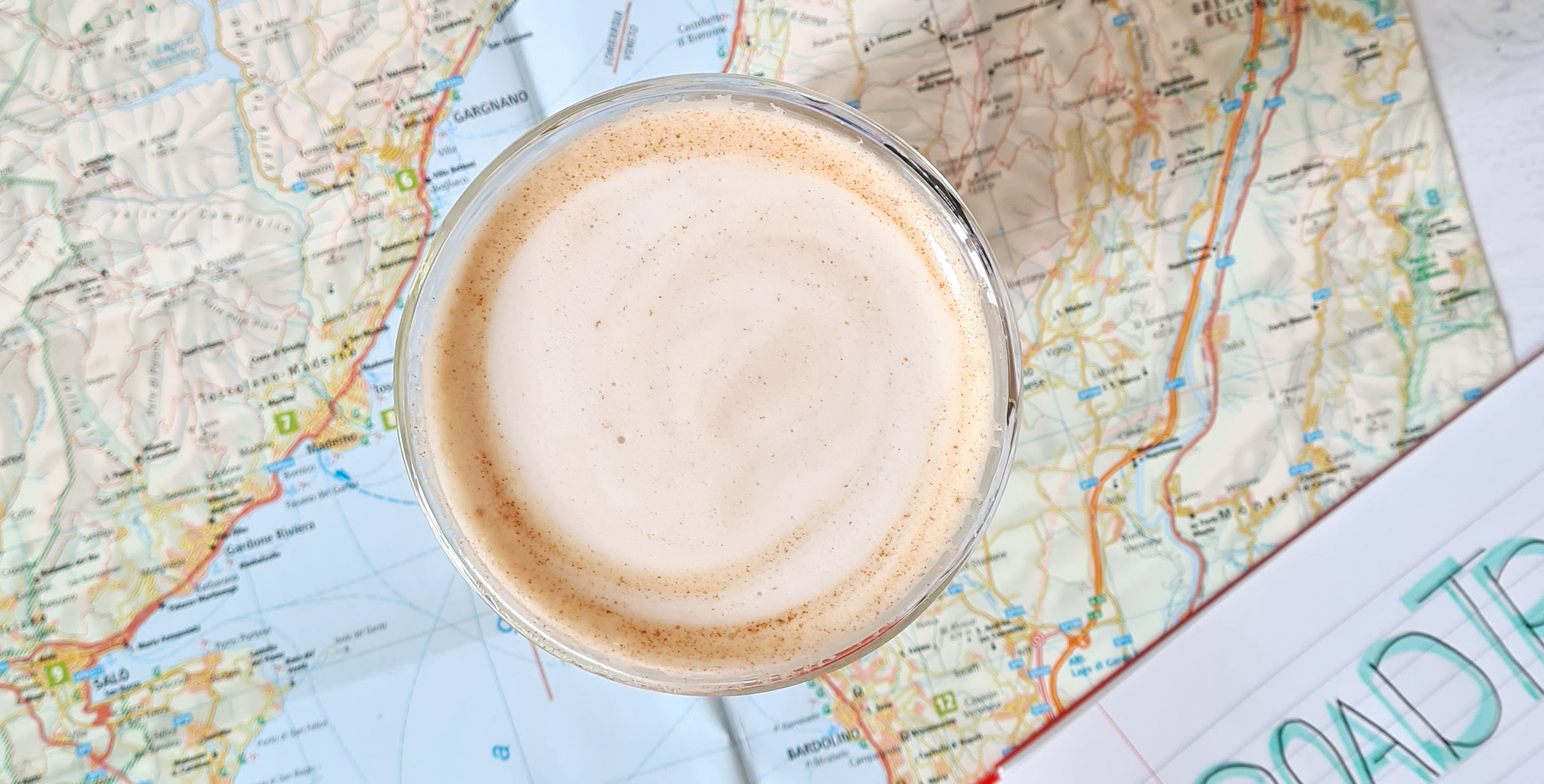 A cup of Spiced Chai Latte while travel planning.