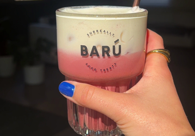 Pink Chai Latte with Vanilla Cold Foam